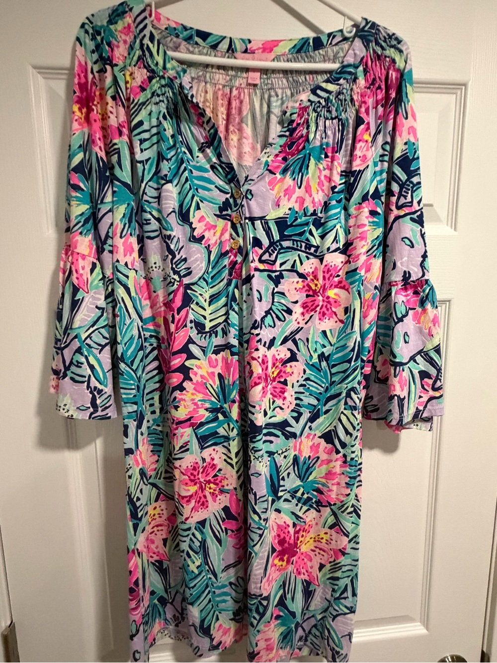 Lilly Pulitzer Floral Tropical Print Women’s Dress - Pink & Teal